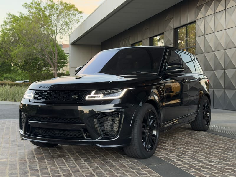 Black Range Rover Sport Autobiography SUV (SVR Kit) hire car in Melbourne
